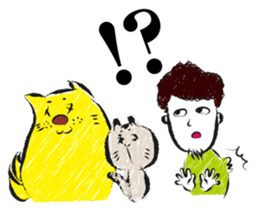 A certain writer and dog and cat. sticker #909830