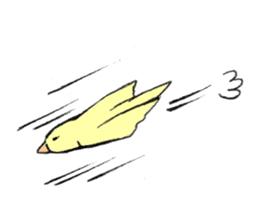 yellow bird sticker #910303