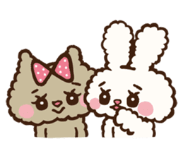 Japanese "Kawaii"Rabbit& Cat sticker #911723