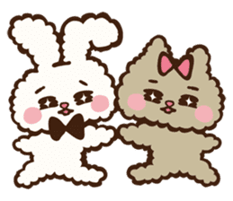 Japanese "Kawaii"Rabbit& Cat sticker #911724