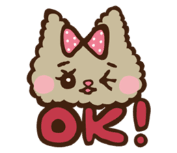 Japanese "Kawaii"Rabbit& Cat sticker #911745
