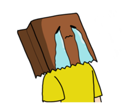 paper bag boy's stamp sticker #911833