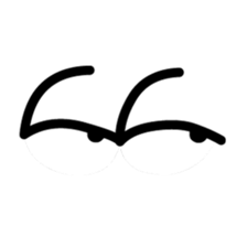 eye & mouth 2 sticker #912600