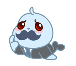 Sonee, the cute kawaii blue baby seal sticker #913885