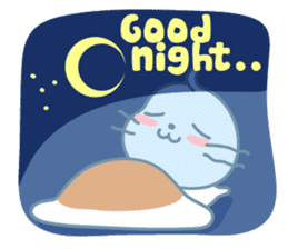 Sonee, the cute kawaii blue baby seal sticker #913895