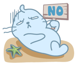 Sonee, the cute kawaii blue baby seal sticker #913897