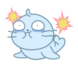 Sonee, the cute kawaii blue baby seal sticker #913899