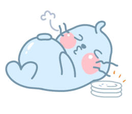 Sonee, the cute kawaii blue baby seal sticker #913901