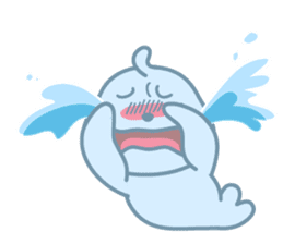 Sonee, the cute kawaii blue baby seal sticker #913902