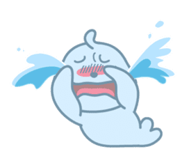 Sonee, the cute kawaii blue baby seal sticker #913902