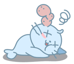 Sonee, the cute kawaii blue baby seal sticker #913905