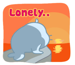 Sonee, the cute kawaii blue baby seal sticker #913911