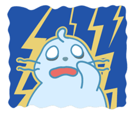 Sonee, the cute kawaii blue baby seal sticker #913915