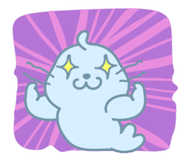 Sonee, the cute kawaii blue baby seal sticker #913917