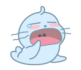 Sonee, the cute kawaii blue baby seal sticker #913918