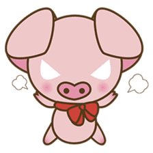 Tutu, the cute pinky piglet sticker #914960