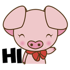 Tutu, the cute pinky piglet sticker #914961