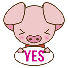 Tutu, the cute pinky piglet sticker #914963
