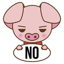 Tutu, the cute pinky piglet sticker #914964