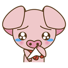 Tutu, the cute pinky piglet sticker #914965