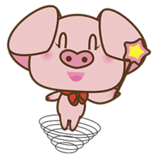 Tutu, the cute pinky piglet sticker #914966