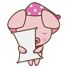 Tutu, the cute pinky piglet sticker #914967