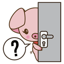 Tutu, the cute pinky piglet sticker #914968