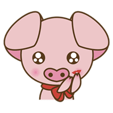 Tutu, the cute pinky piglet sticker #914969