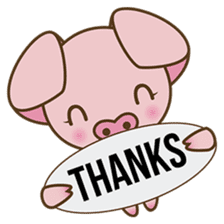 Tutu, the cute pinky piglet sticker #914971