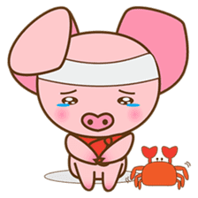 Tutu, the cute pinky piglet sticker #914972