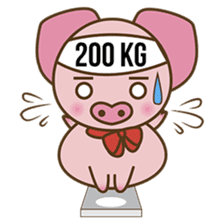 Tutu, the cute pinky piglet sticker #914973