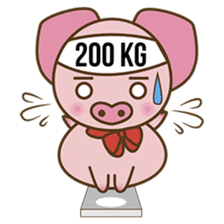 Tutu, the cute pinky piglet sticker #914973