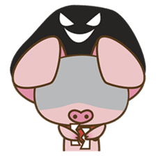 Tutu, the cute pinky piglet sticker #914974