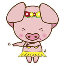 Tutu, the cute pinky piglet sticker #914975