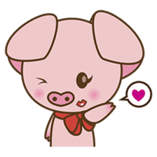 Tutu, the cute pinky piglet sticker #914977