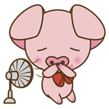 Tutu, the cute pinky piglet sticker #914980