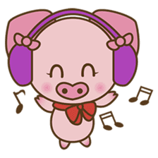 Tutu, the cute pinky piglet sticker #914983