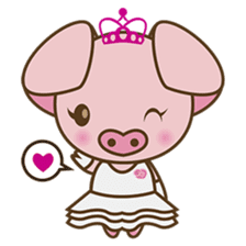 Tutu, the cute pinky piglet sticker #914984