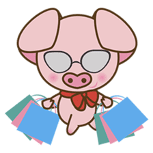 Tutu, the cute pinky piglet sticker #914988