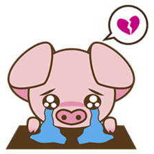 Tutu, the cute pinky piglet sticker #914989