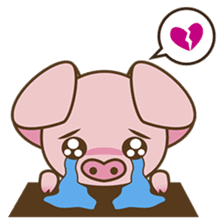 Tutu, the cute pinky piglet sticker #914989