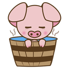 Tutu, the cute pinky piglet sticker #914990