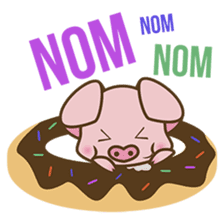 Tutu, the cute pinky piglet sticker #914992