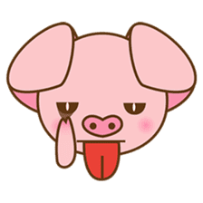 Tutu, the cute pinky piglet sticker #914994