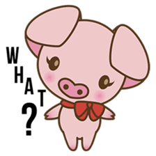 Tutu, the cute pinky piglet sticker #914996