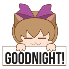 Saki, Cute girl with purple ribbon sticker #915249