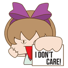 Saki, Cute girl with purple ribbon sticker #915263