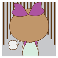 Saki, Cute girl with purple ribbon sticker #915267