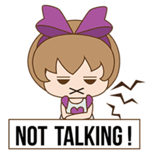 Saki, Cute girl with purple ribbon sticker #915270