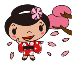 Kimono girl sticker #915641